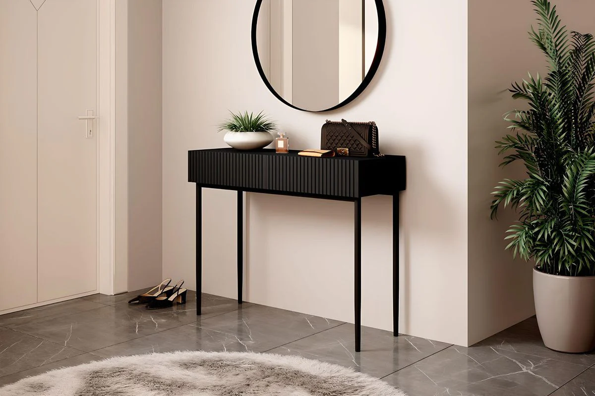 Console 2 tiroirs KASHA pieds noirs - Image 7