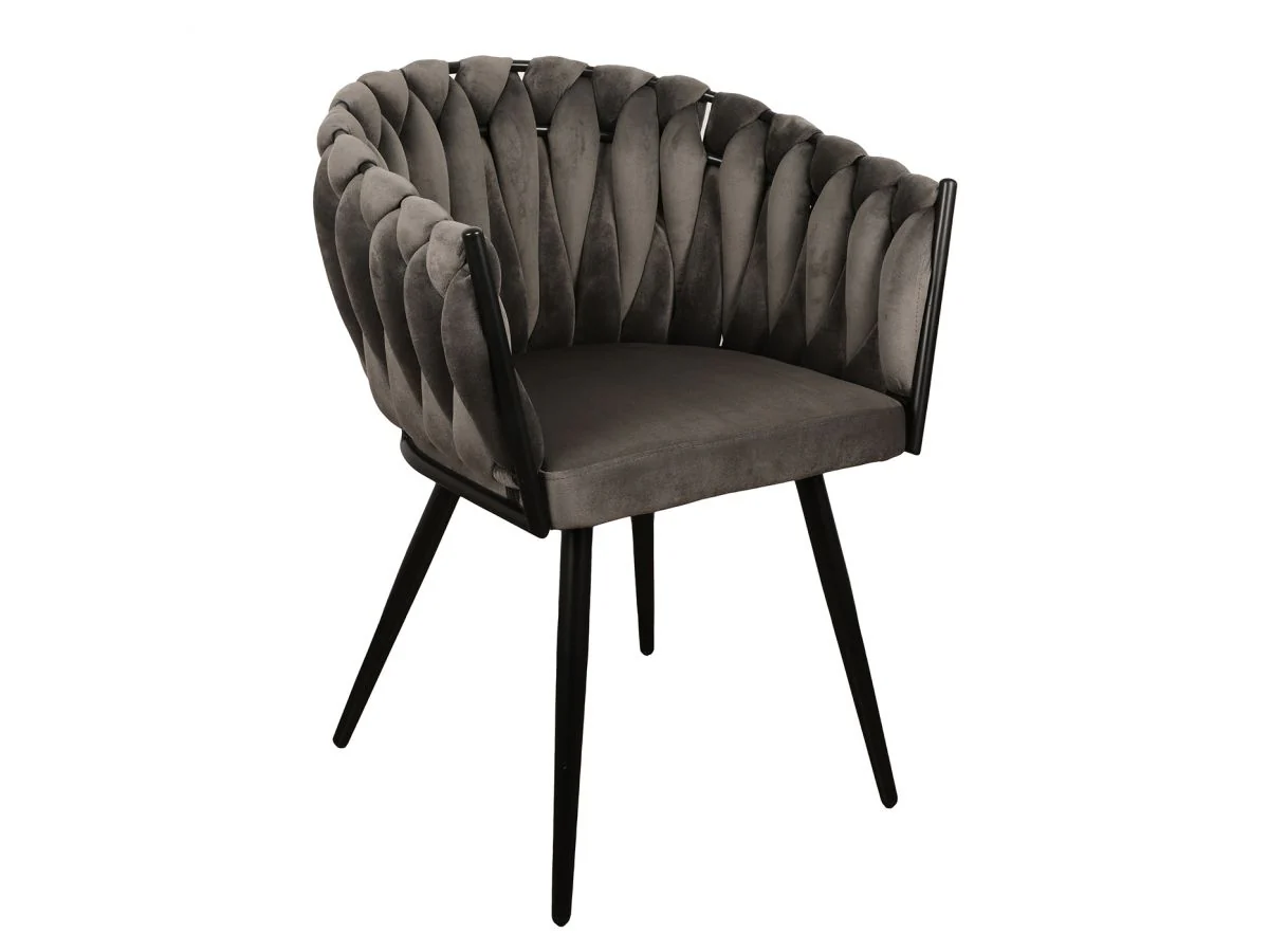 Lot de 2 fauteuils de table CHARLOTTE Tissu velours - Image 3
