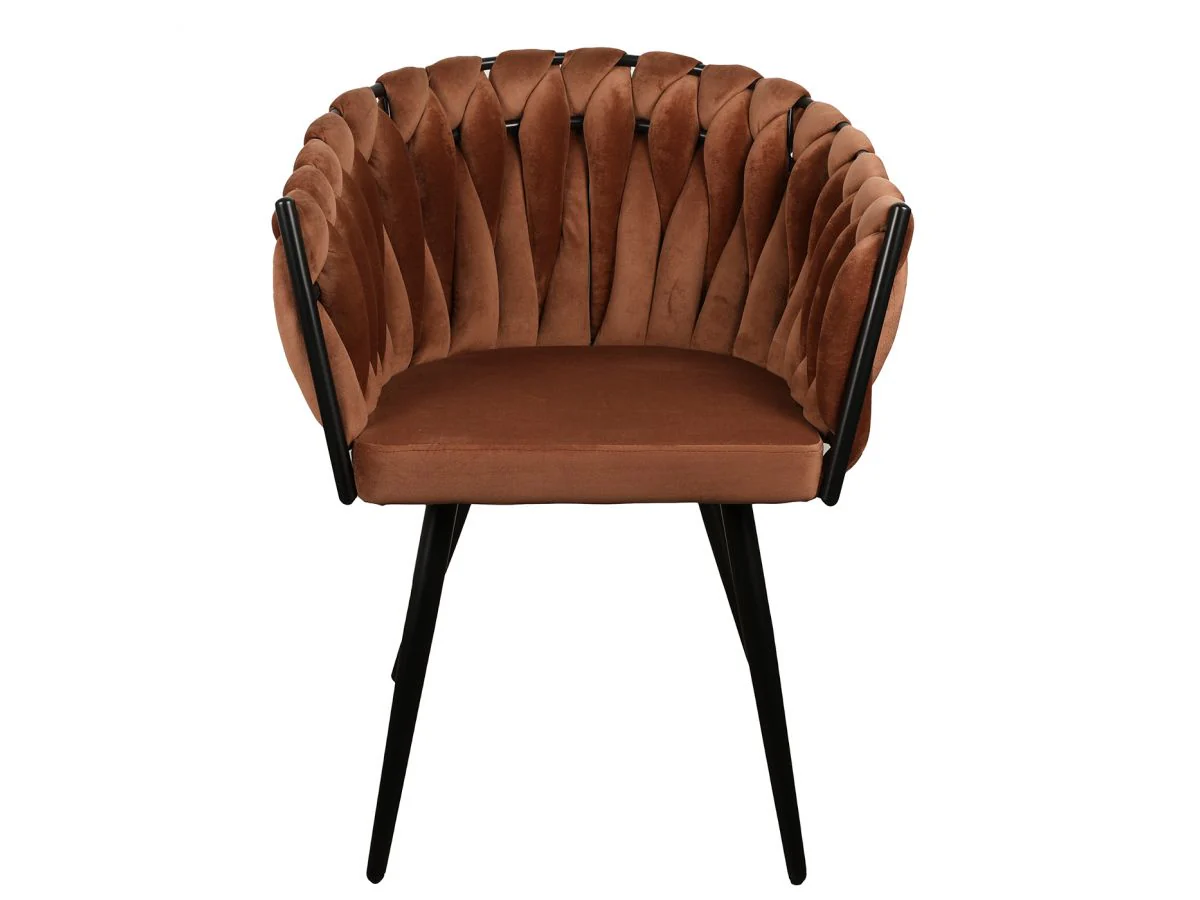 Lot de 2 fauteuils de table CHARLOTTE Tissu velours - Image 4