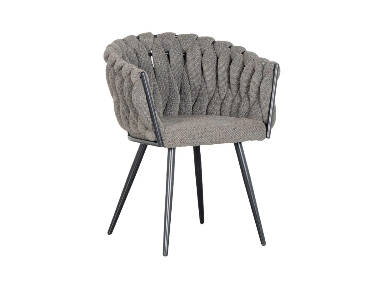 Lot de 2 fauteuils de table CHARLOTTE Tissu texturé - Image 2