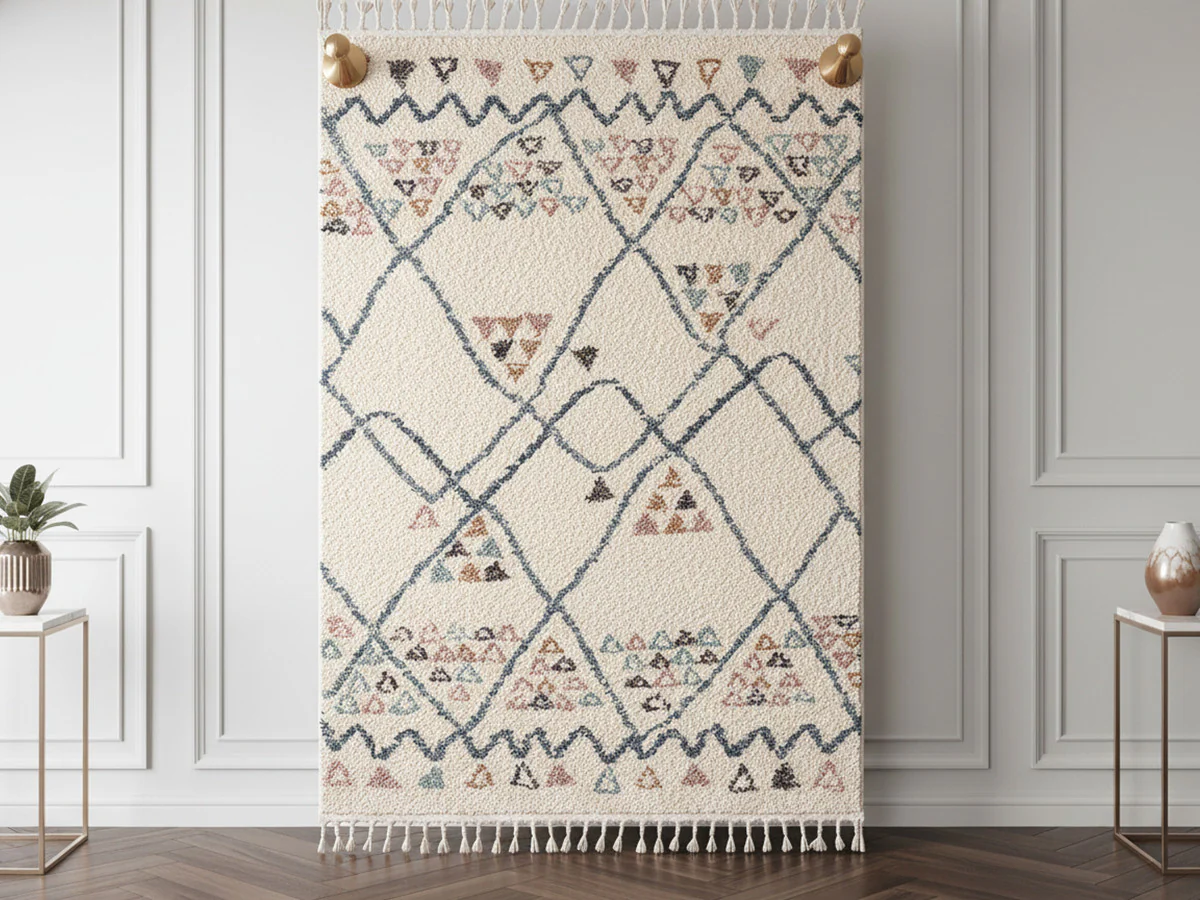 Tapis shaggy DENA motif berbère - Image 5