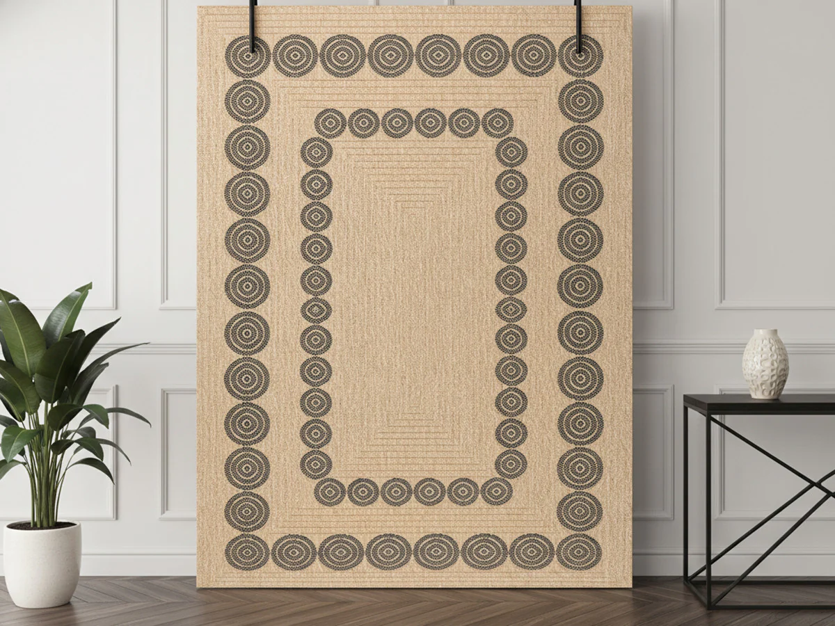 Tapis poils ras NAMA aspect jute