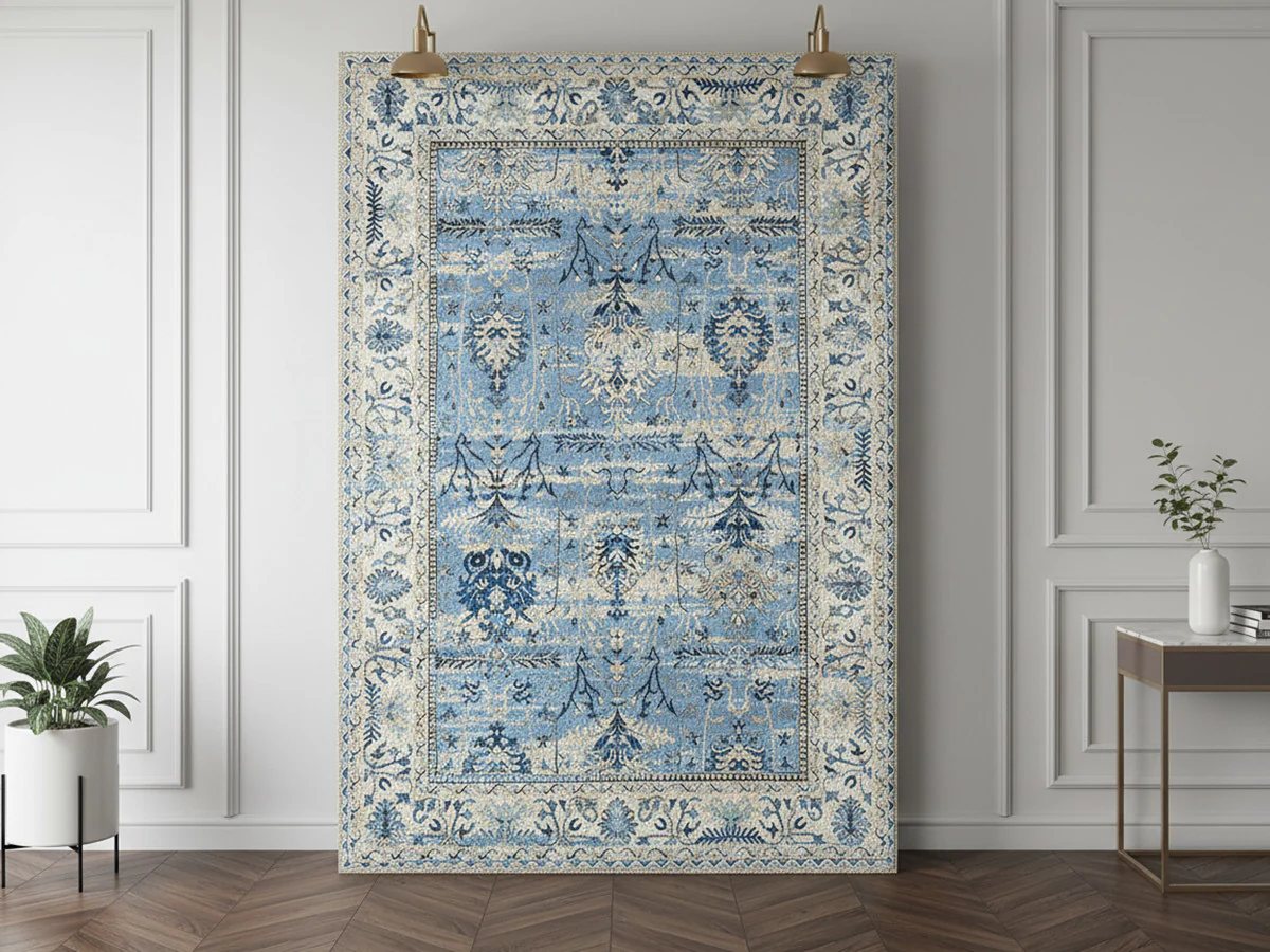 Tapis poils ras DANIA motif vintage - Image 2