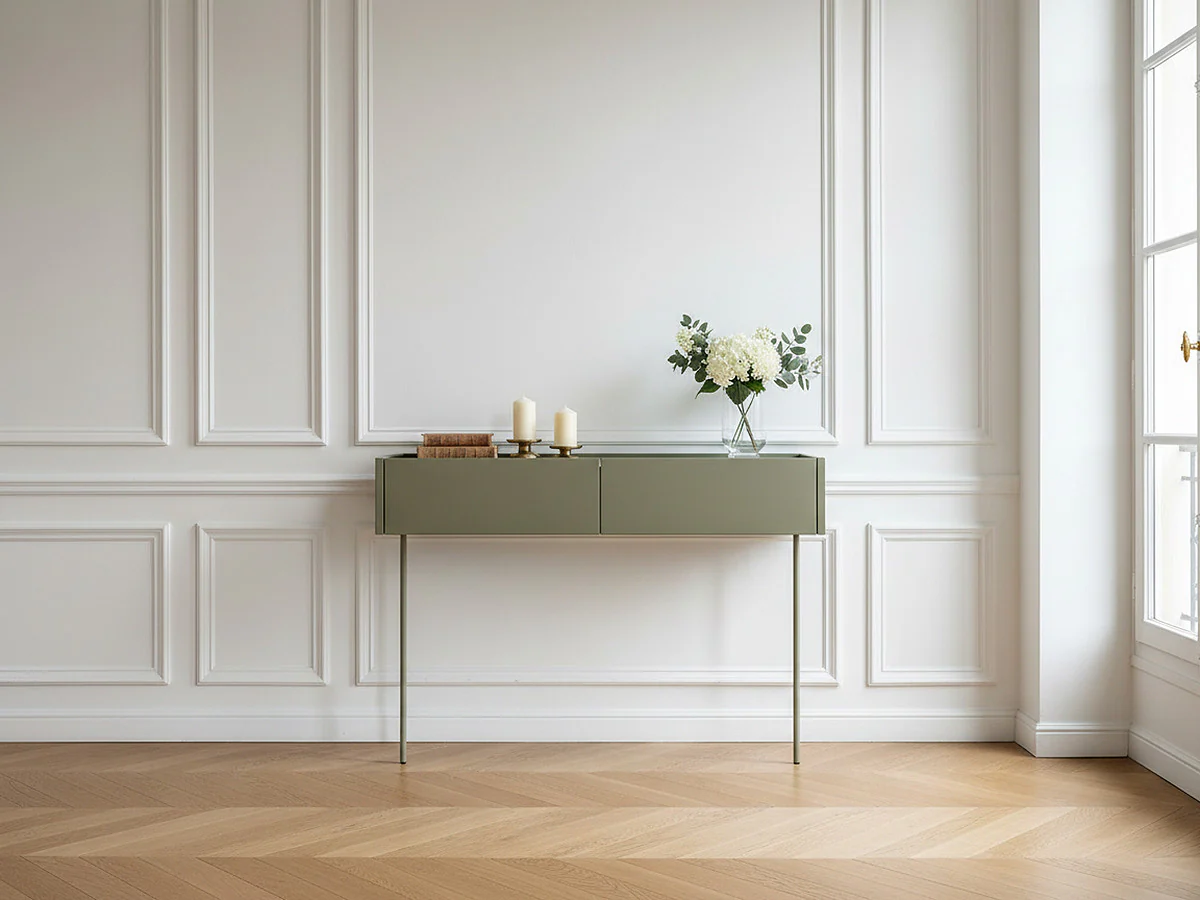 Console suspendue 2 tiroirs 100 cm ATLAS - Image 3