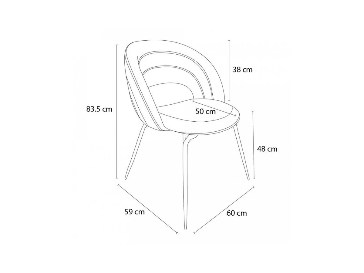 Lot de 2 chaises DOMI tissu texturé - Image 2
