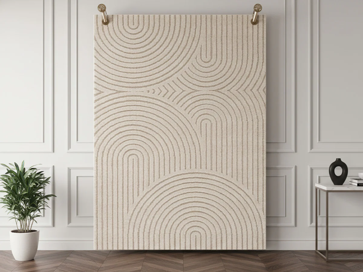 Tapis poils ras HERVE motif abstrait - Image 6