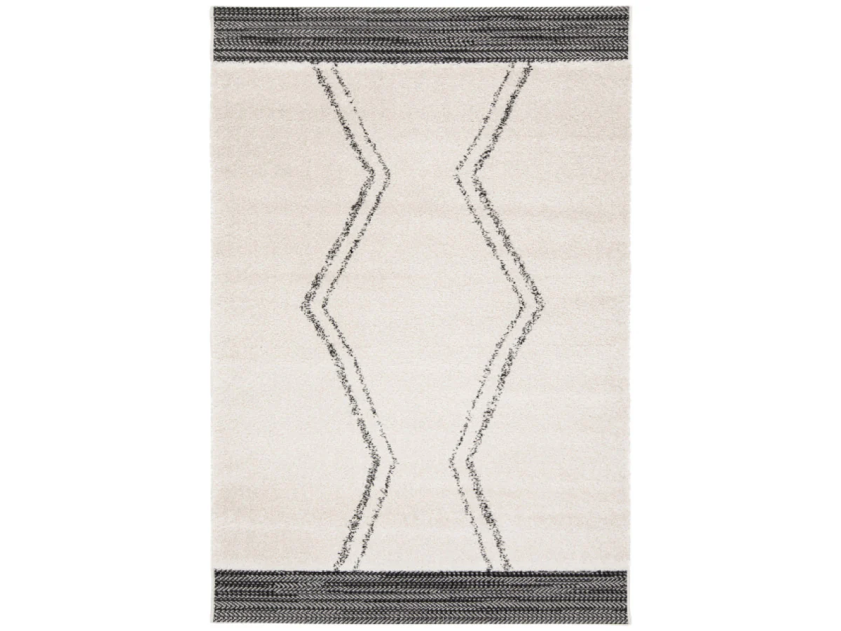 Tapis poils ras LOAN motif graphique