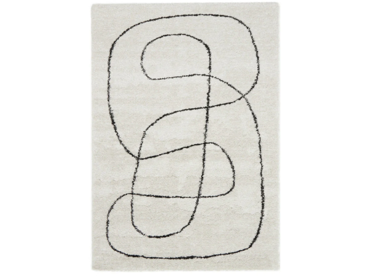 Tapis poils longs LAURE motif abstrait - Image 3