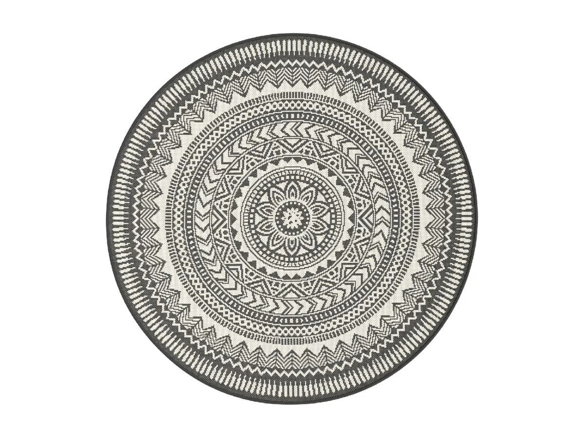 Tapis poils ras SIENNA motif vintage
