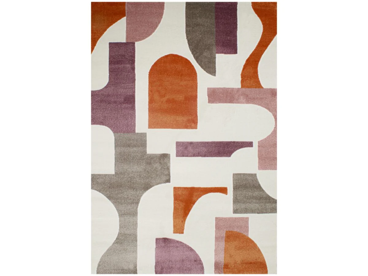 Tapis poils courts OLIVIA motif géometrique