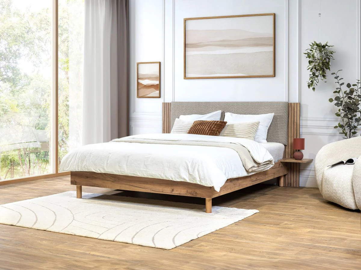 Lit LIOR lattes massives pieds en bois naturel - Image 3