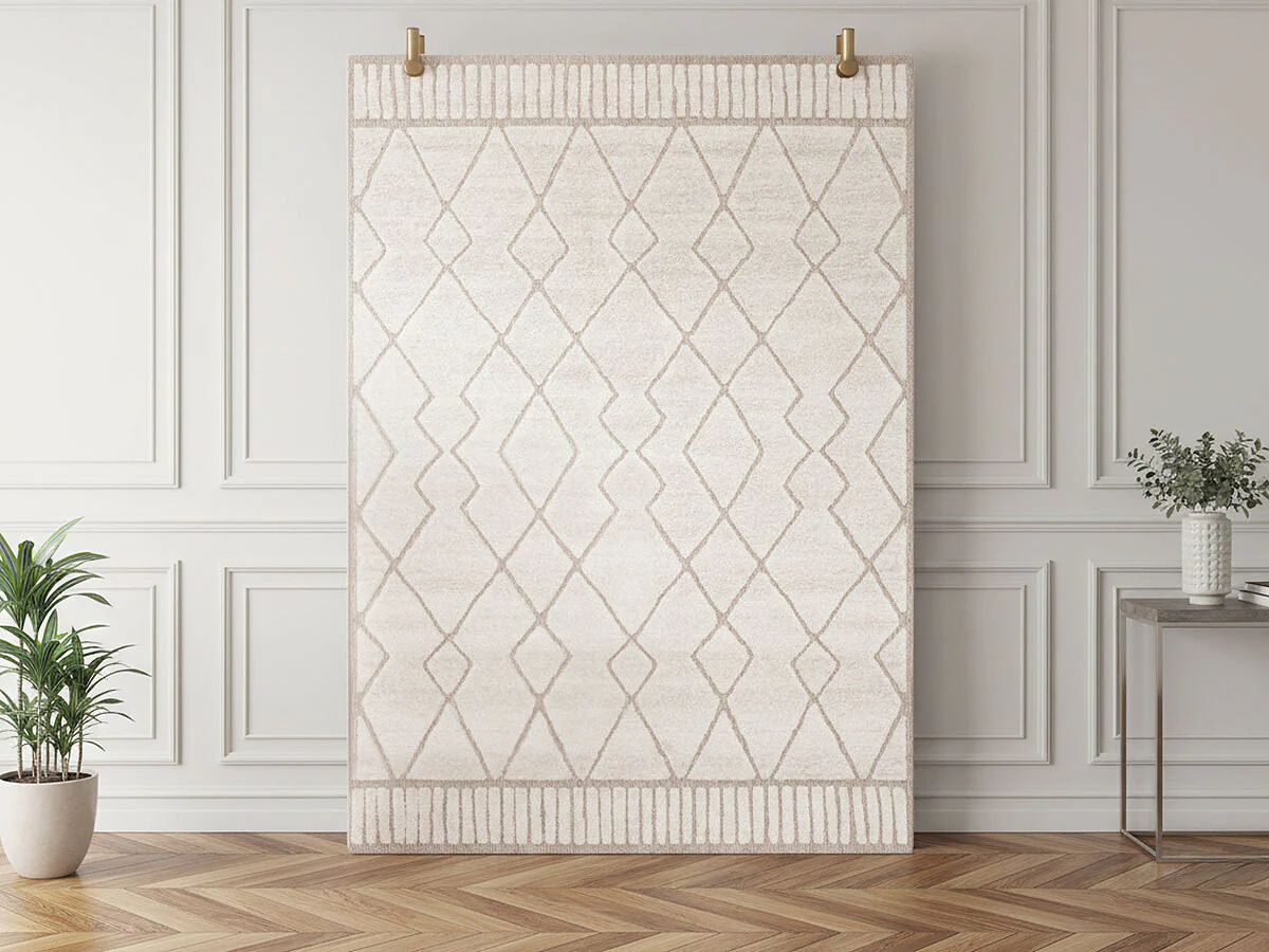 Tapis poil ras AGOSTO motif abstrait - Image 2