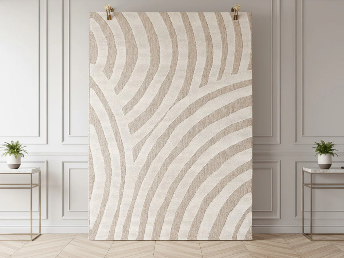 Tapis poils ras VILMA motif abstrait - Image 3