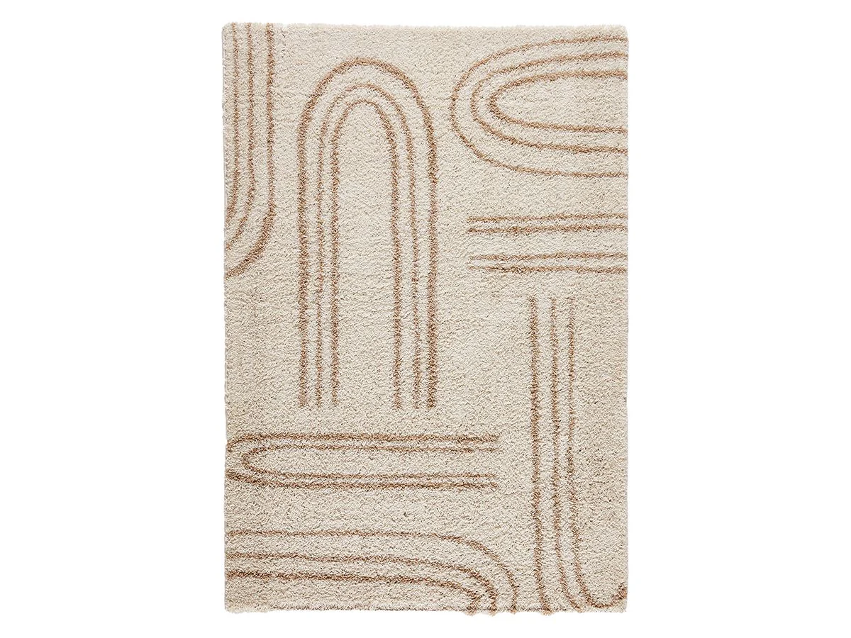 Tapis shaggy YONA motif abstrait