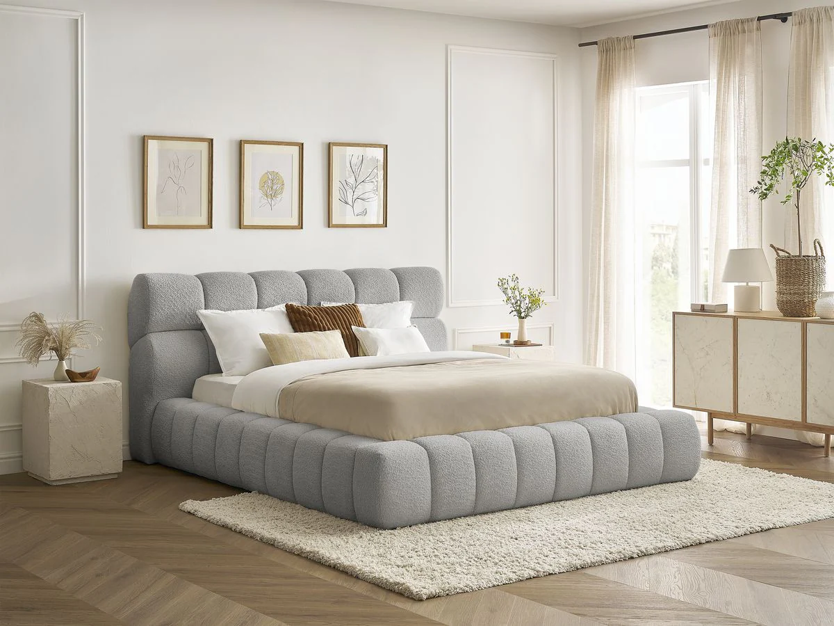 Lit coffre MONT-BLANC tissu bouclette - Image 17