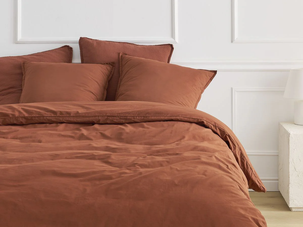 Parure de lit adulte en Percale de coton HERA avec une housse de couette, taies d'oreiller - Image 2