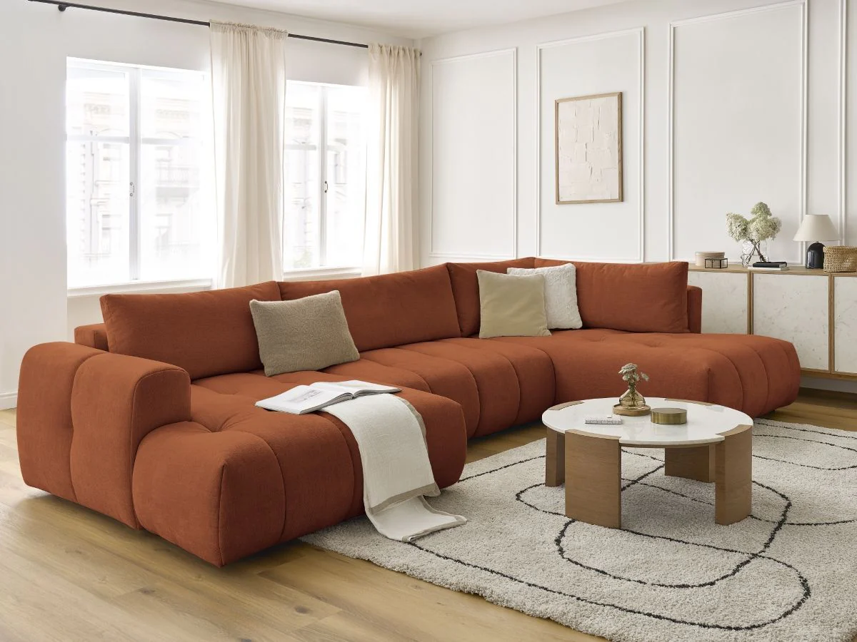 Canapé panoramique convertible FUJI tissu lisse - Image 18