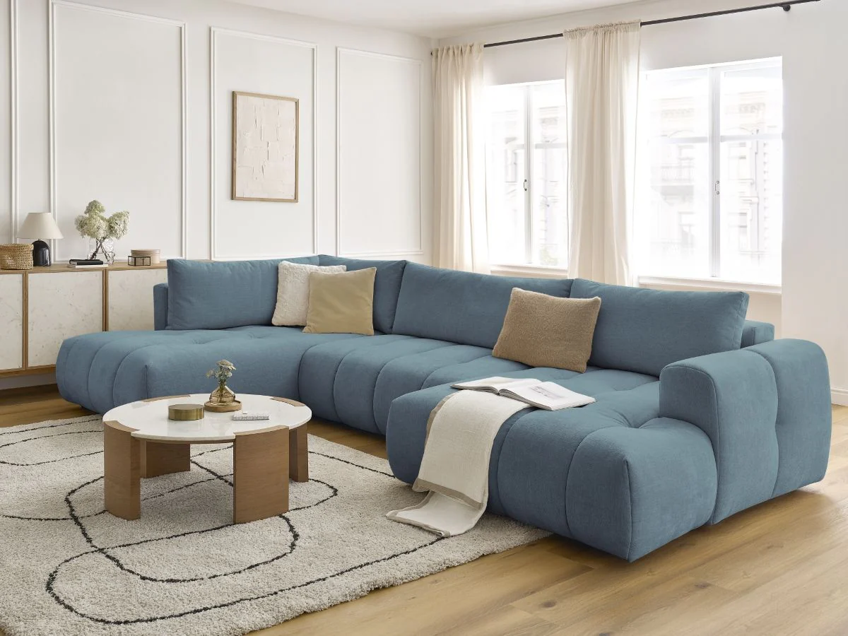Canapé panoramique convertible FUJI tissu lisse - Image 19