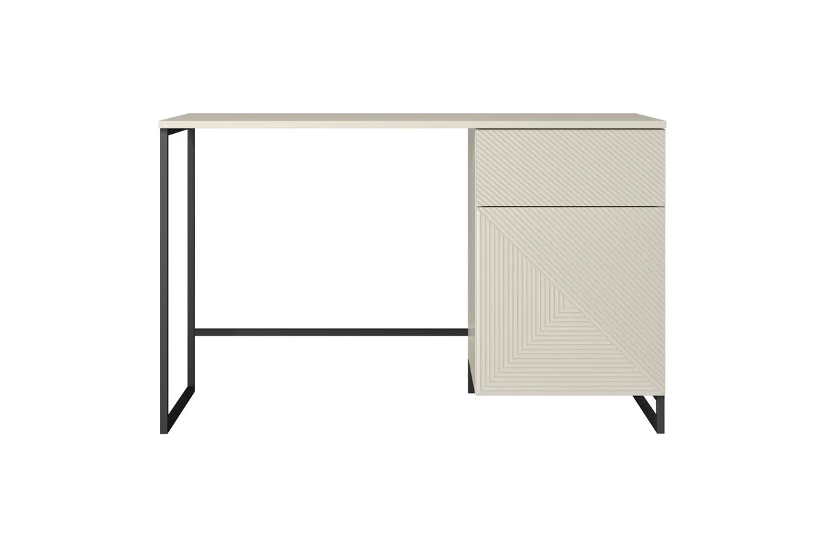 Bureau 1 porte et 1 tiroir ALICE pieds en métal - Image 7