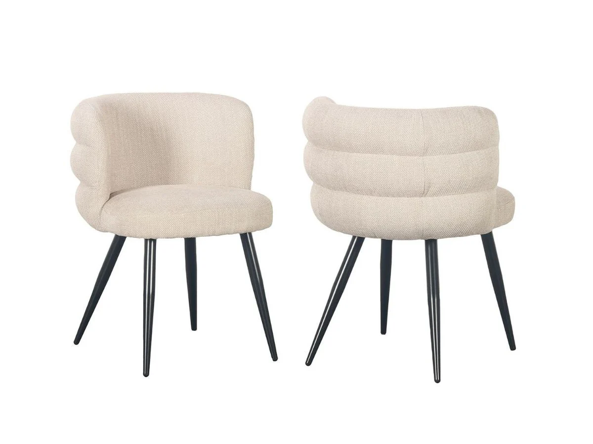 Lot de 2 chaises SOLEA tissu texturé - Image 2