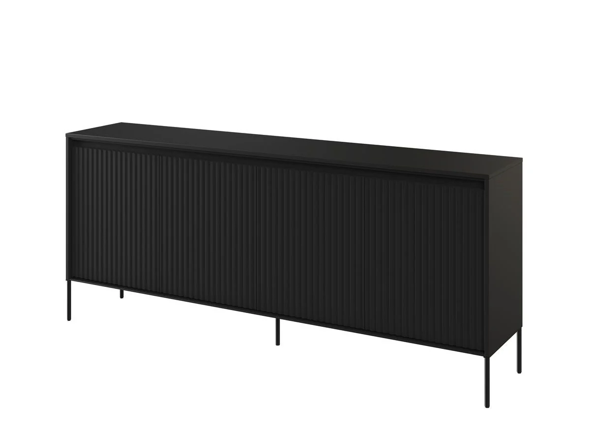 Ensemble LENARA avec buffet 193 cm + meuble TV 193 cm + table basse avec tasseaux et LED - Image 2