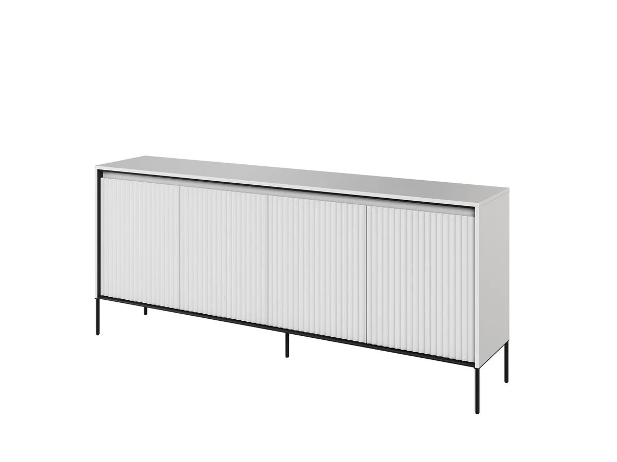 Ensemble LENARA avec buffet 193 cm + meuble TV 193 cm + table basse avec tasseaux et LED - Image 5
