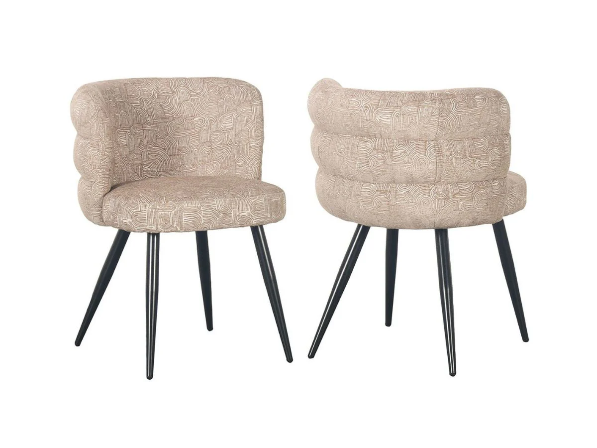 Lot de 2 chaises SOLEA tissu à motifs - Image 2