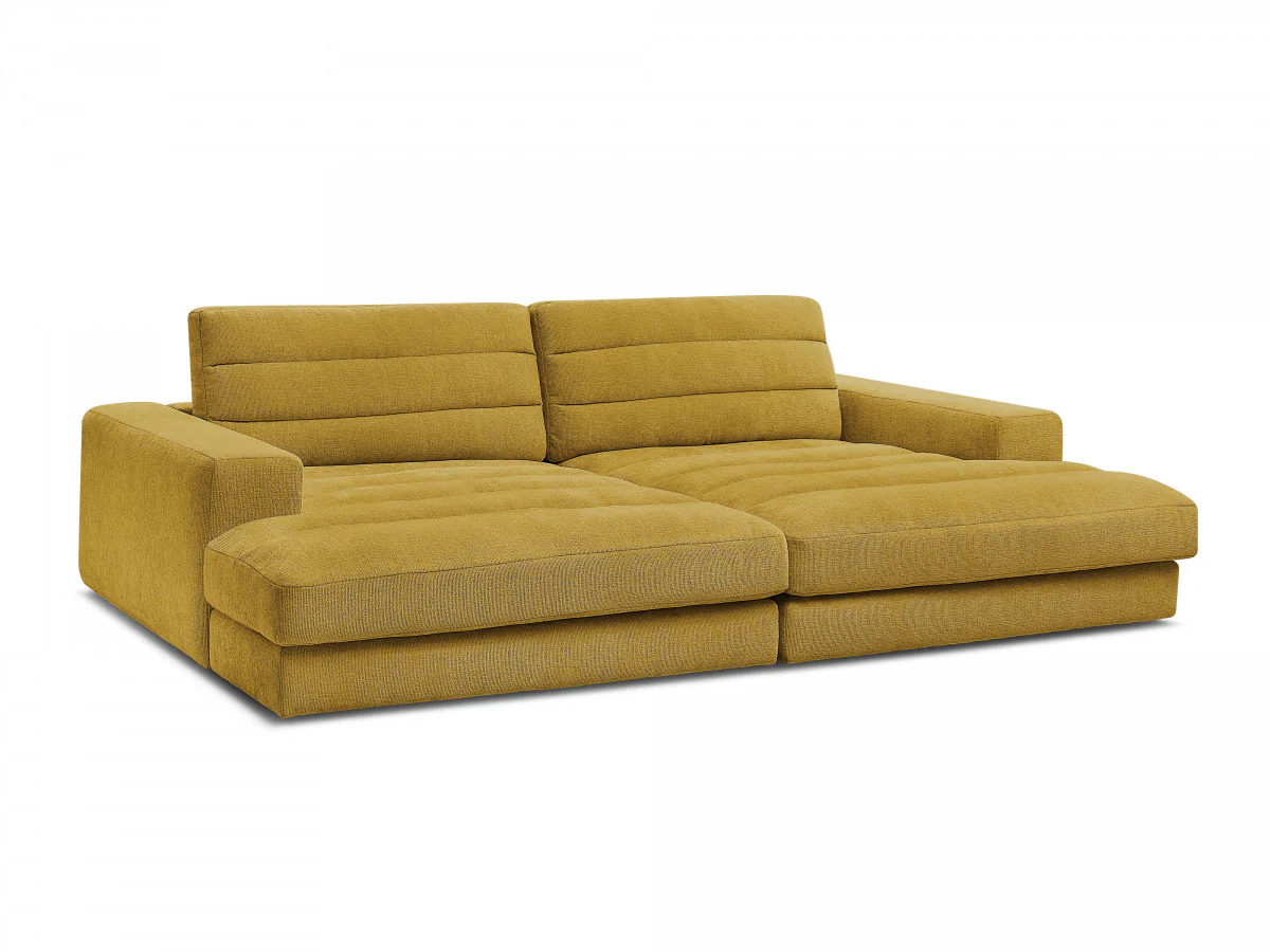 Canapé droit fixe 4 places SIERRA assise profonde tissu texturé - Image 3