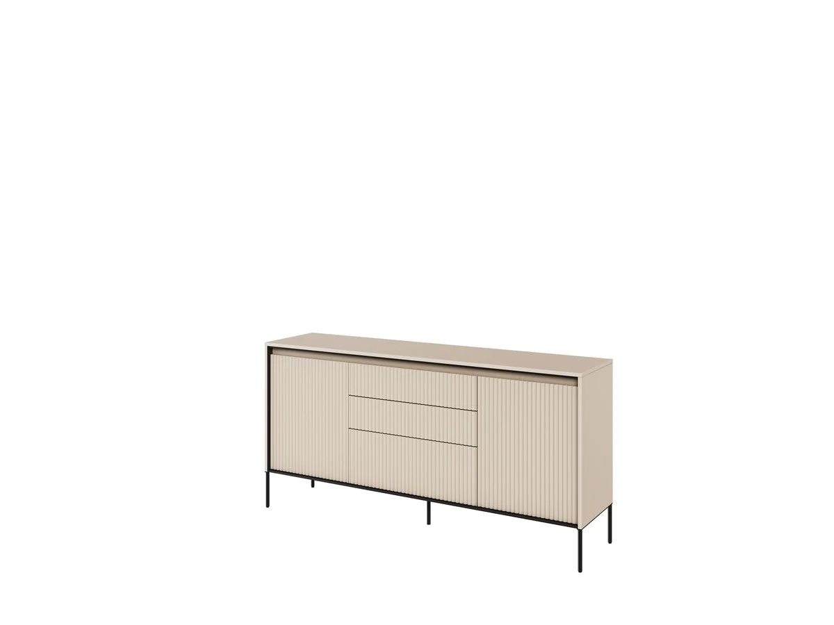 Ensemble LENARA avec buffet 166 cm + meuble TV 167 cm + table basse avec tasseaux et LED - Image 3