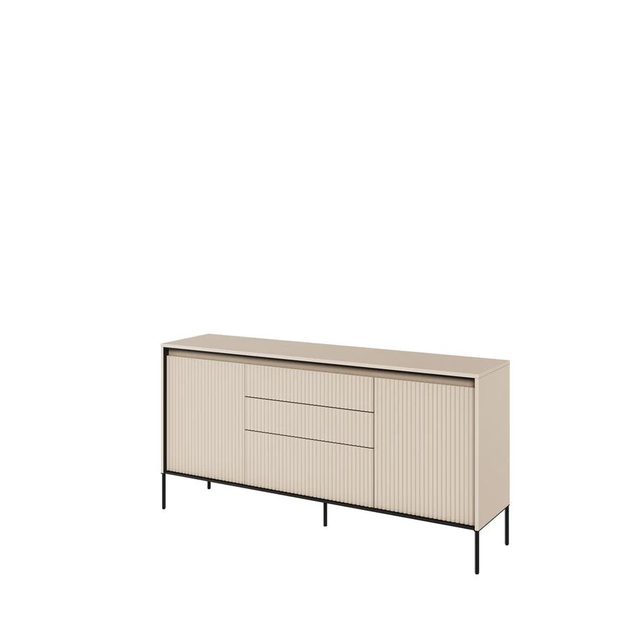 Ensemble LENARA avec buffet 166 cm + meuble TV 167 cm + table basse avec tasseaux et LED - Image 7