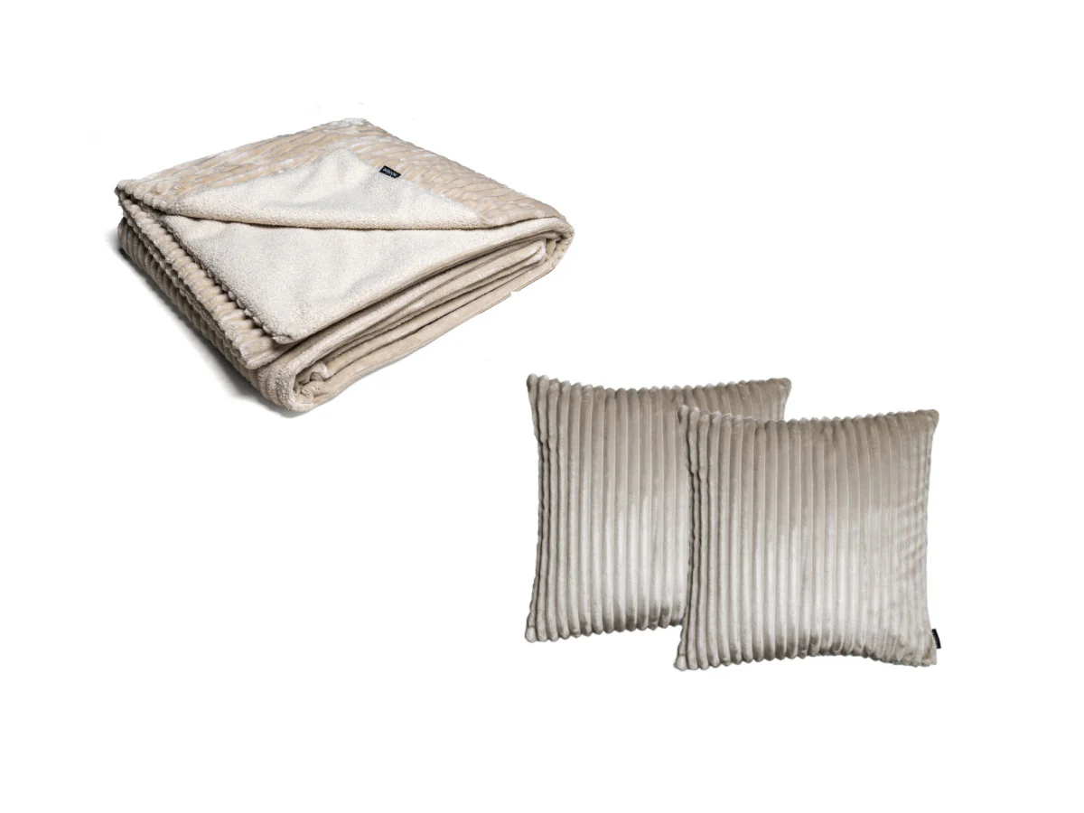 Ensemble OSLO avec plaid 140 x 180 cm + 2 coussins - Image 12