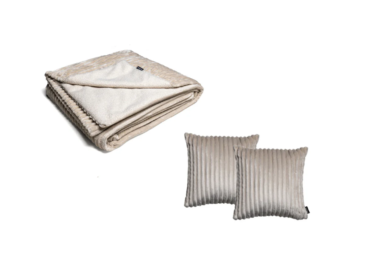 Ensemble OSLO avec plaid 140 x 180 cm + 2 coussins - Image 13