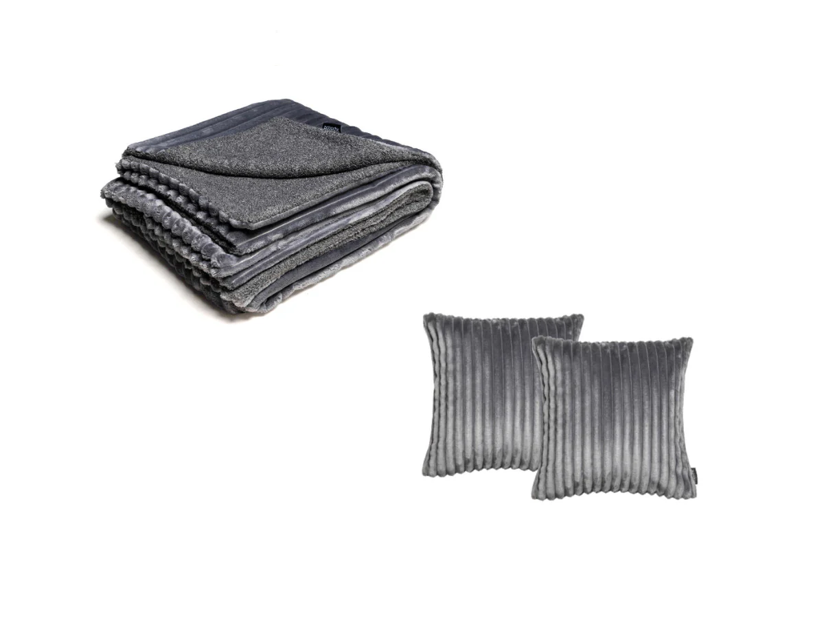 Ensemble OSLO avec plaid 140 x 180 cm + 2 coussins - Image 16