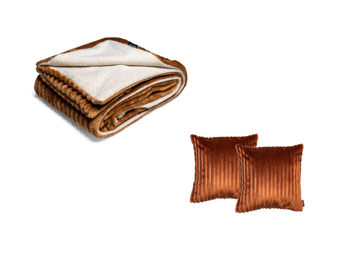 Ensemble OSLO avec plaid 140 x 180 cm + 2 coussins - Image 18