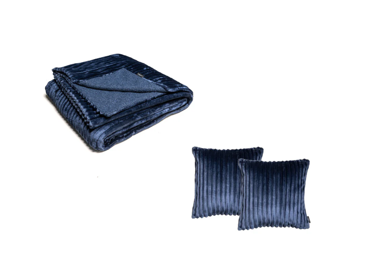 Ensemble OSLO avec plaid 140 x 180 cm + 2 coussins - Image 3