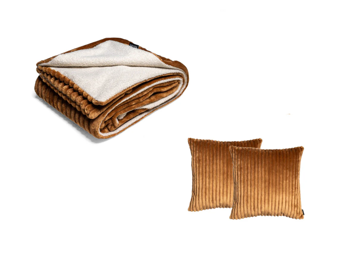 Ensemble OSLO avec plaid 140 x 180 cm + 2 coussins - Image 5