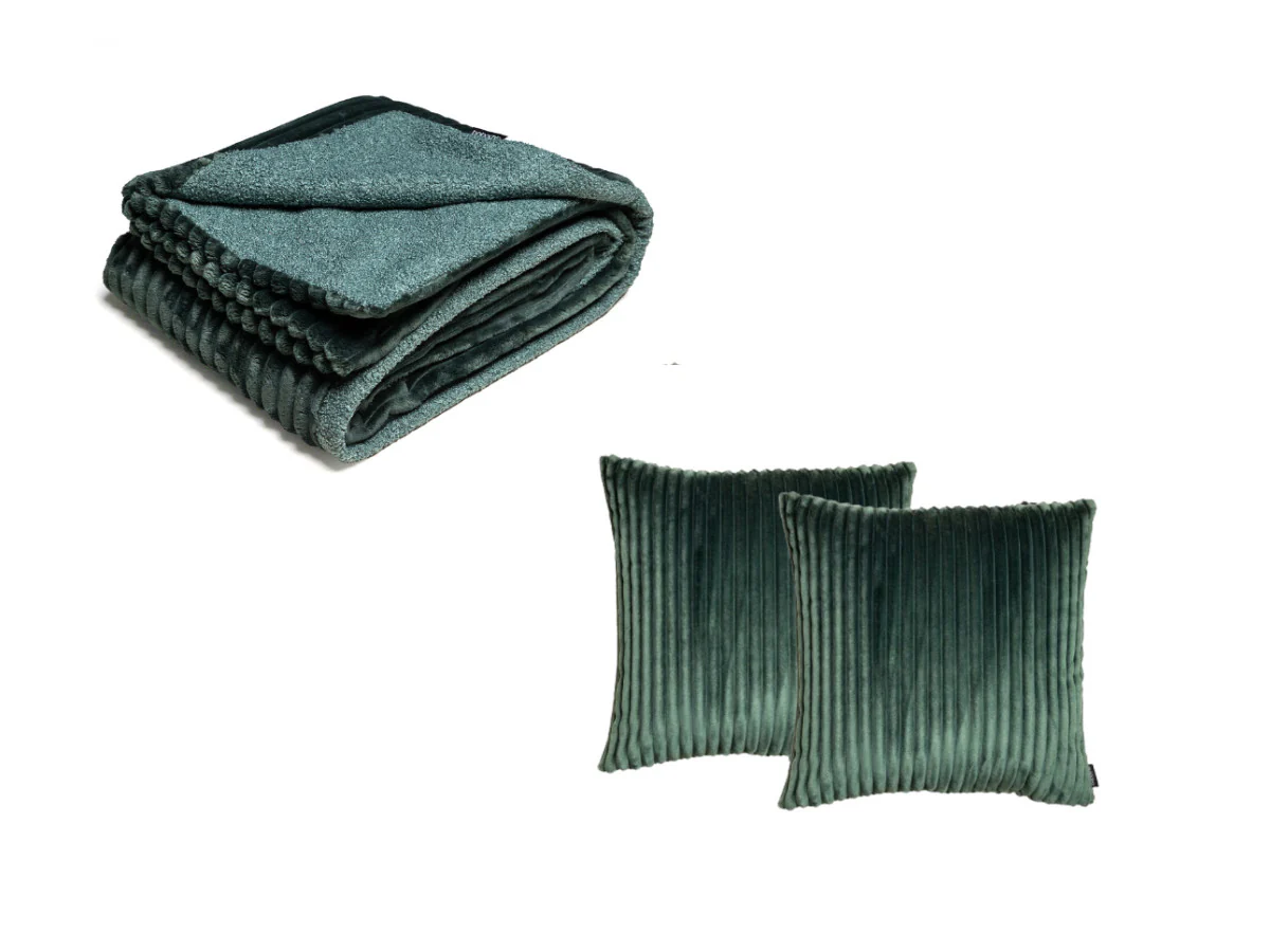 Ensemble OSLO avec plaid 140 x 180 cm + 2 coussins - Image 7