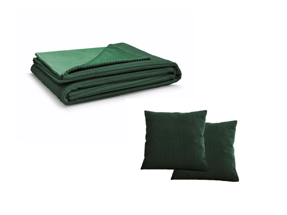Ensemble STOCKHOLM avec plaid 140 x 180 cm + 2 coussins bifaces - Image 15