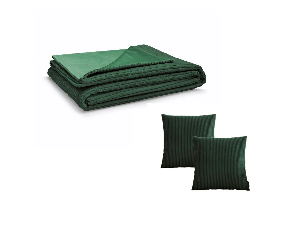 Ensemble STOCKHOLM avec plaid 140 x 180 cm + 2 coussins bifaces - Image 23