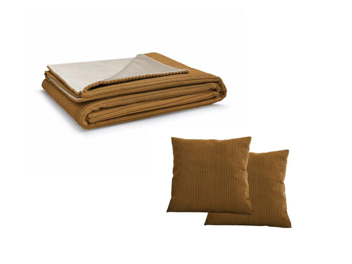 Ensemble STOCKHOLM avec plaid 140 x 180 cm + 2 coussins bifaces - Image 41