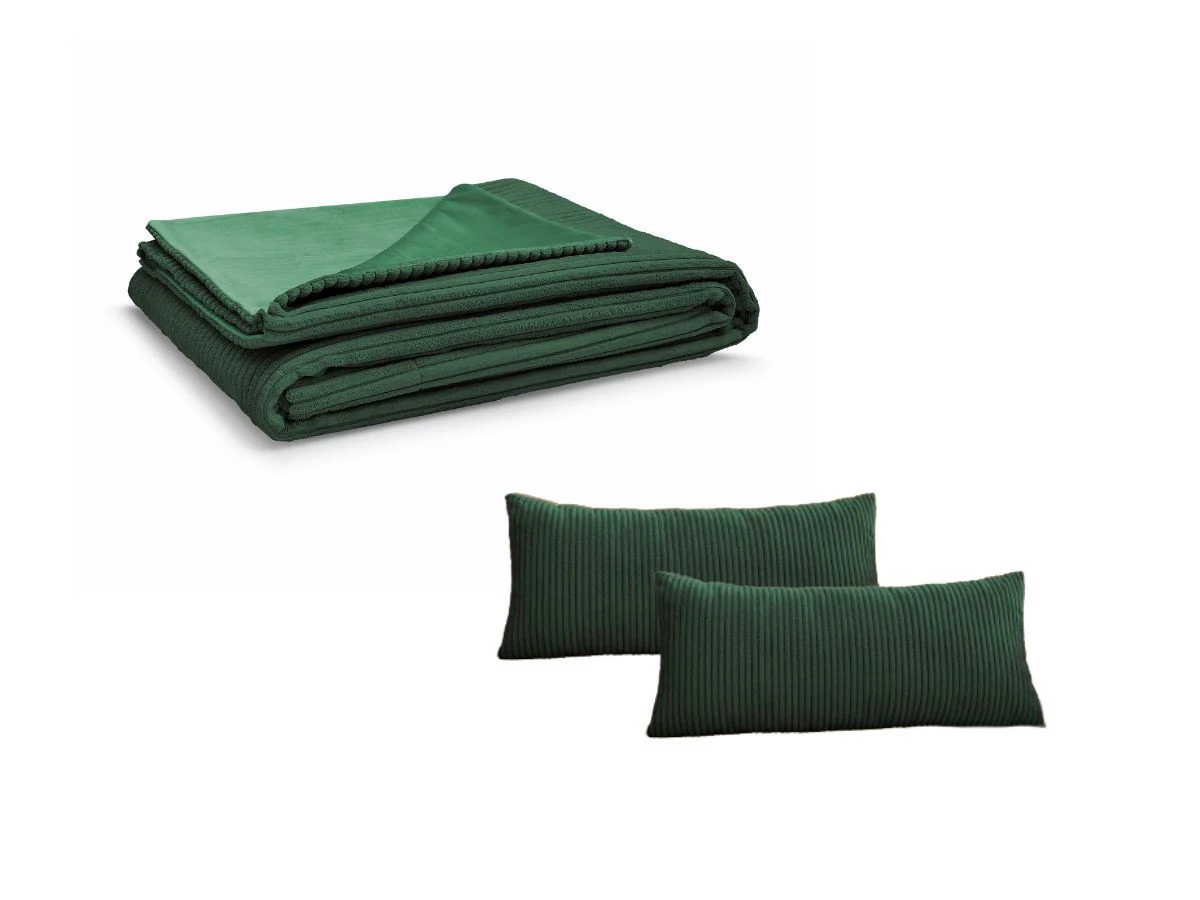 Ensemble STOCKHOLM avec plaid 140 x 180 cm + 2 coussins bifaces - Image 8