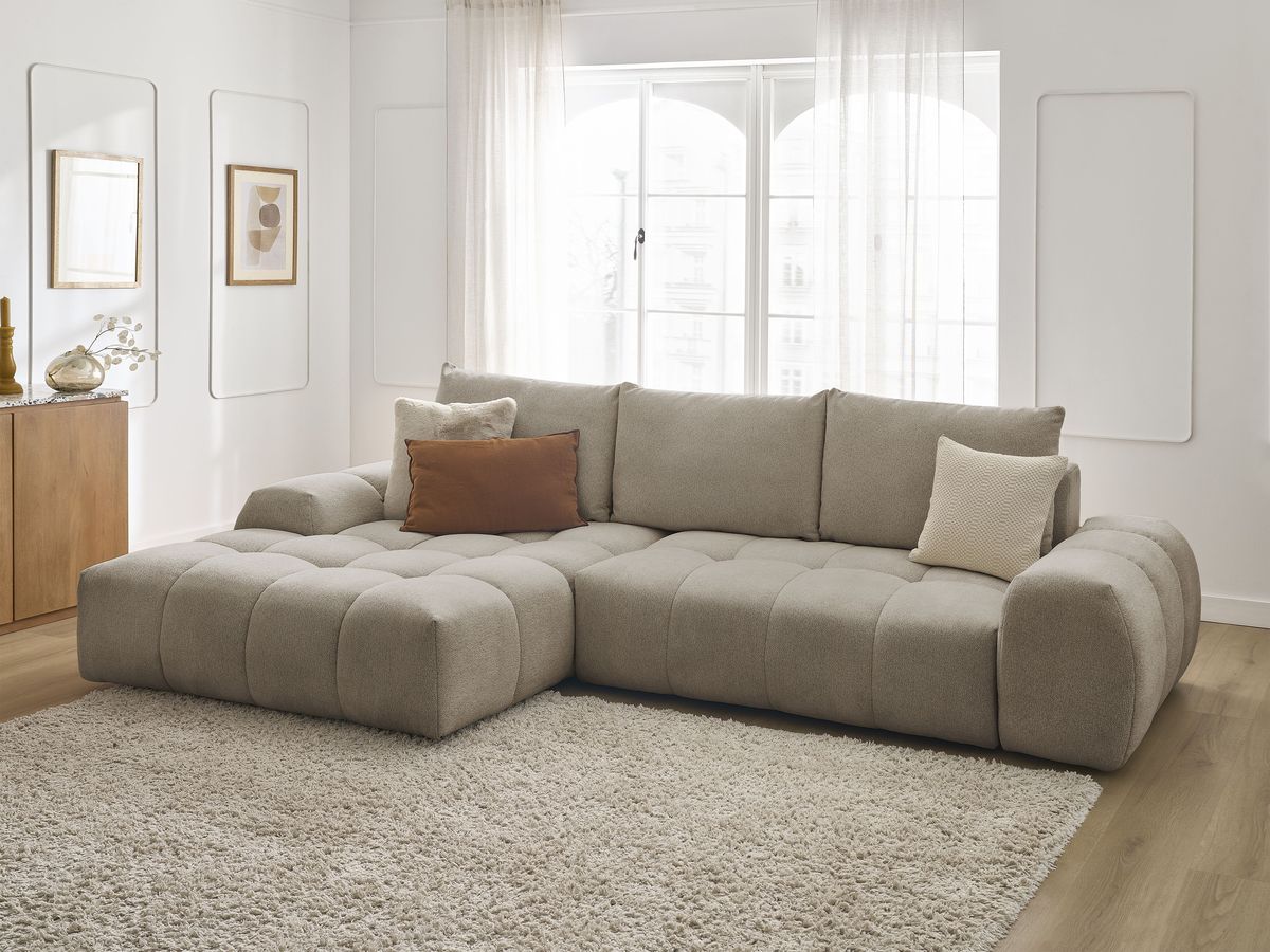 Canapé d'angle convertible coffre EVEREST tissu chiné - Image 41