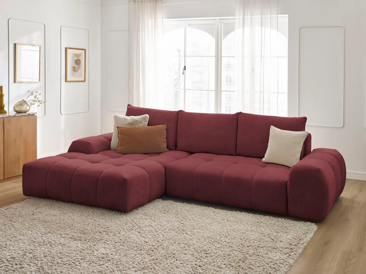 Canapé d'angle convertible coffre EVEREST tissu chiné - Image 43