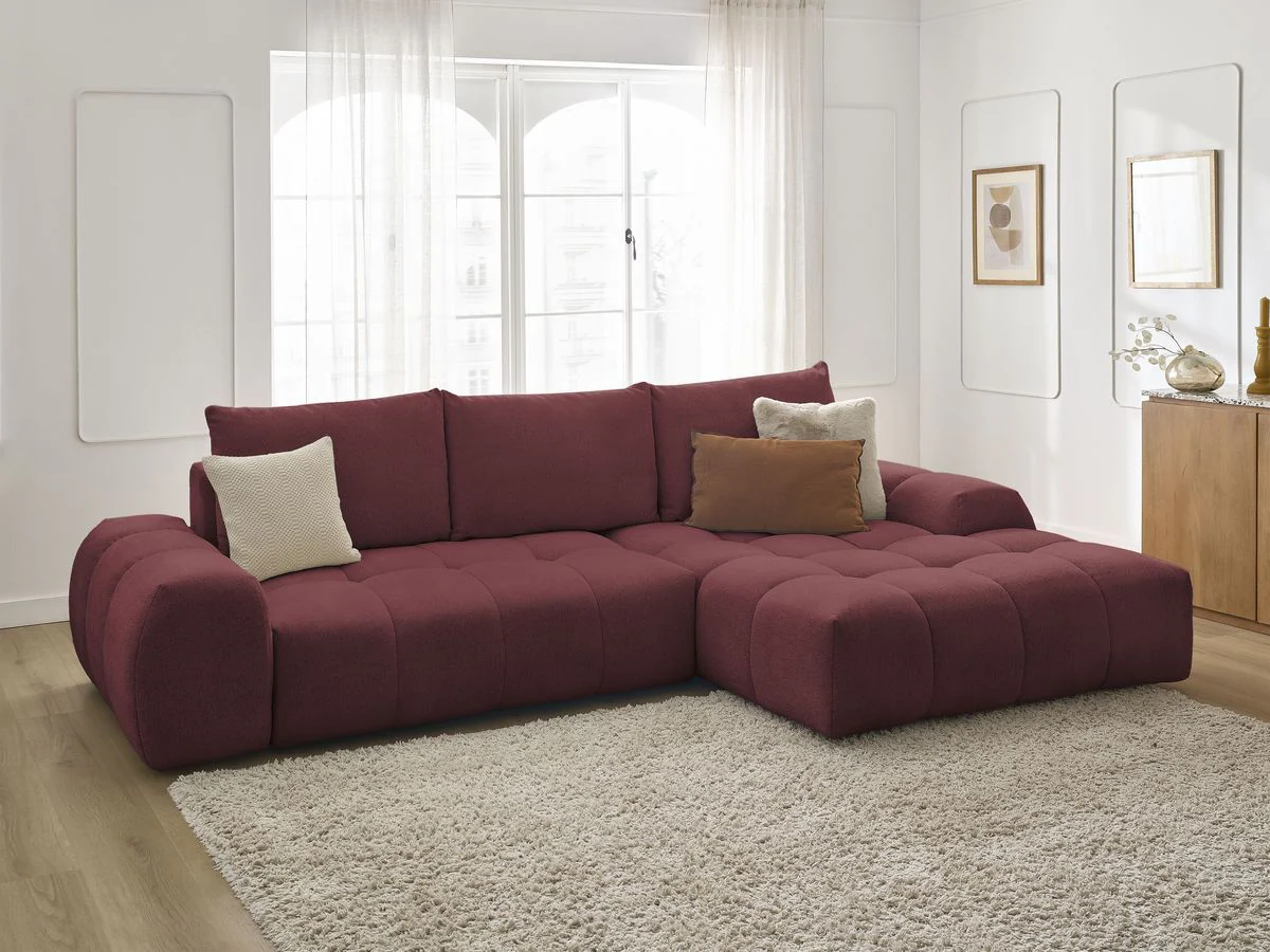 Canapé d'angle convertible coffre EVEREST tissu chiné - Image 6