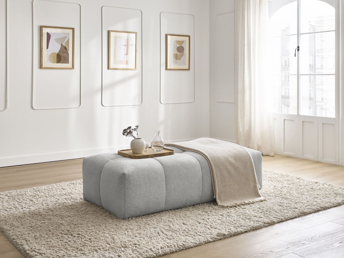 Pouf petit EVEREST tissu chiné - Image 17