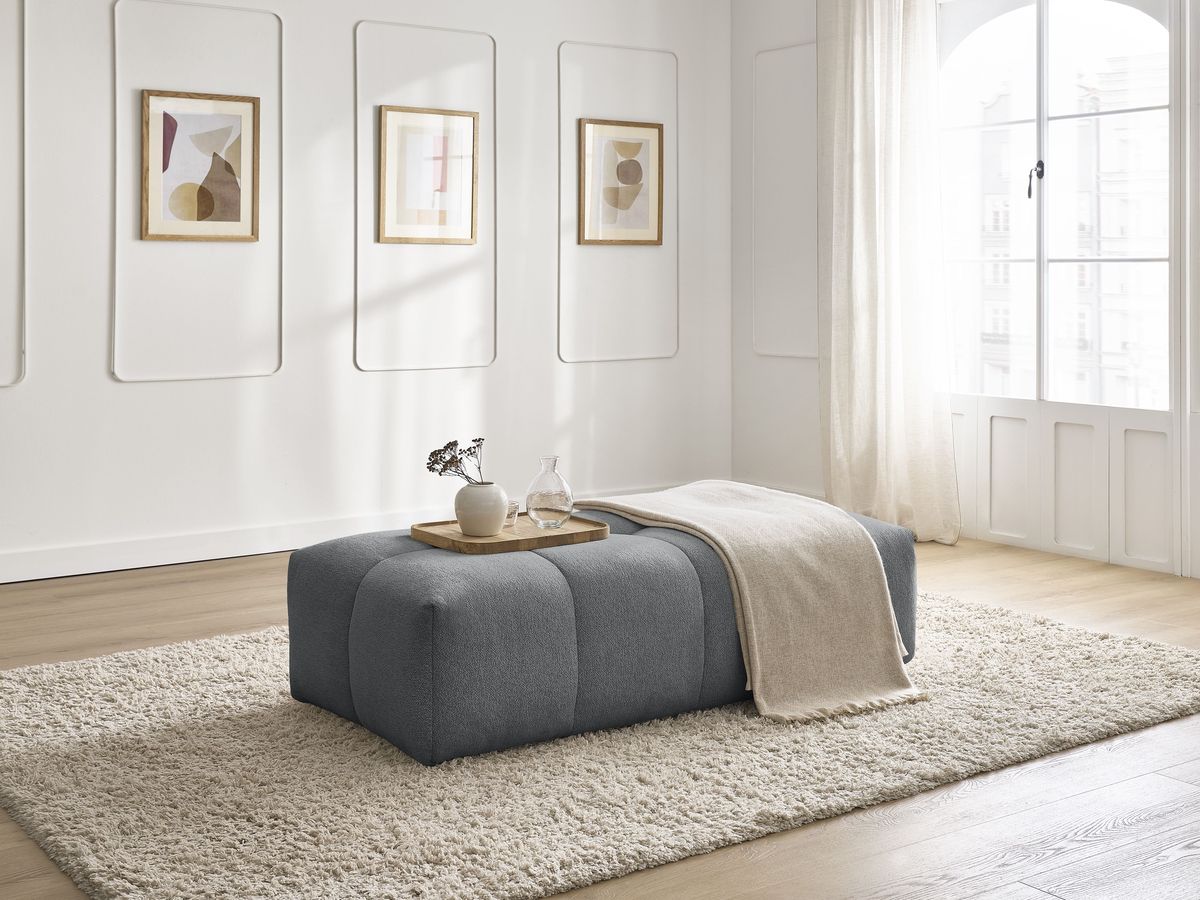 Pouf petit EVEREST tissu chiné - Image 18