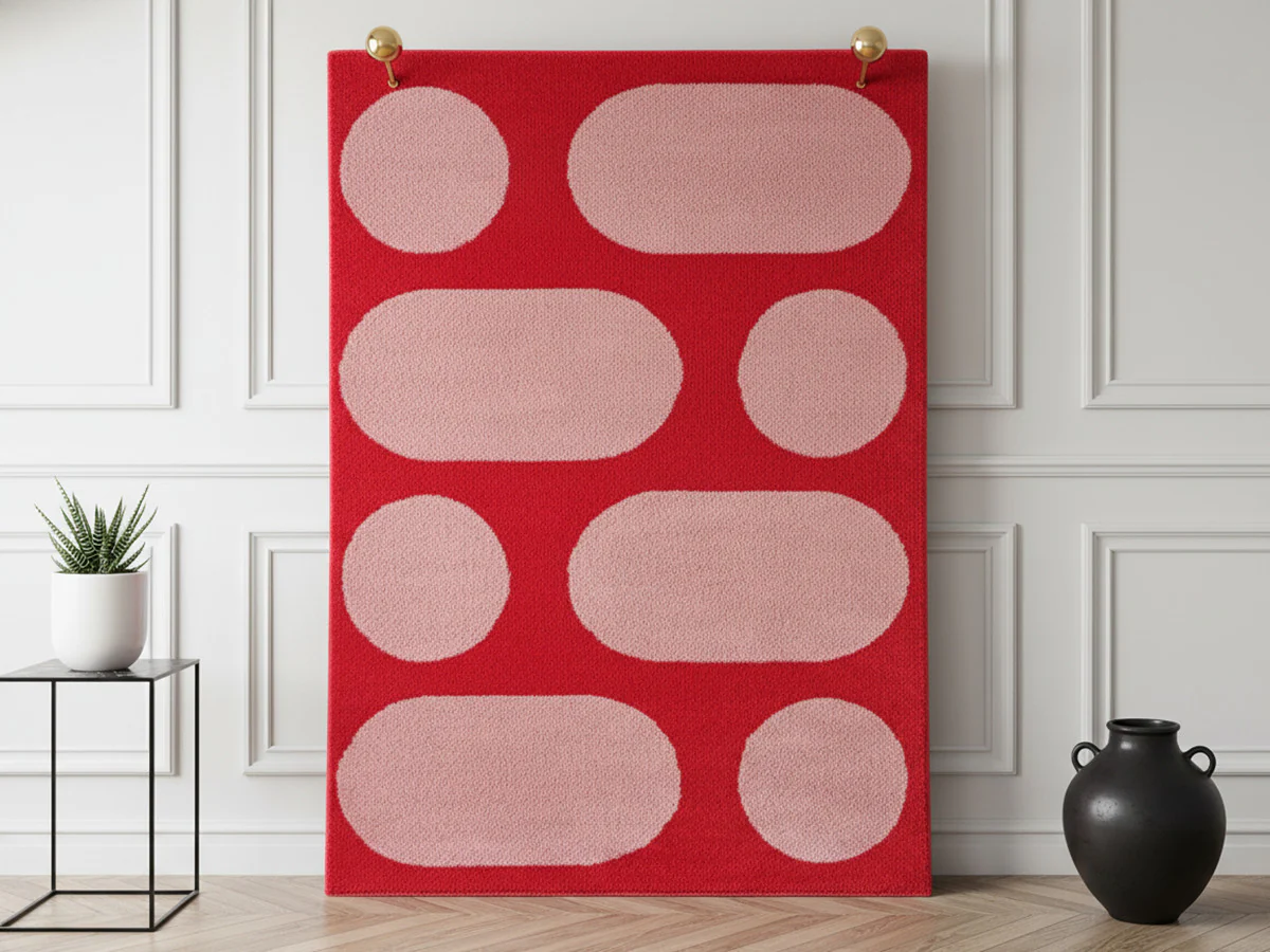 Tapis poils longs DANNY motif retro - Image 3