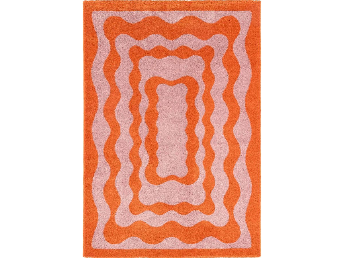 Tapis poils longs LAURIE motif abstrait - Image 2