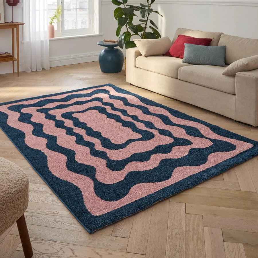 Tapis poils longs LAURIE motif abstrait - Image 3