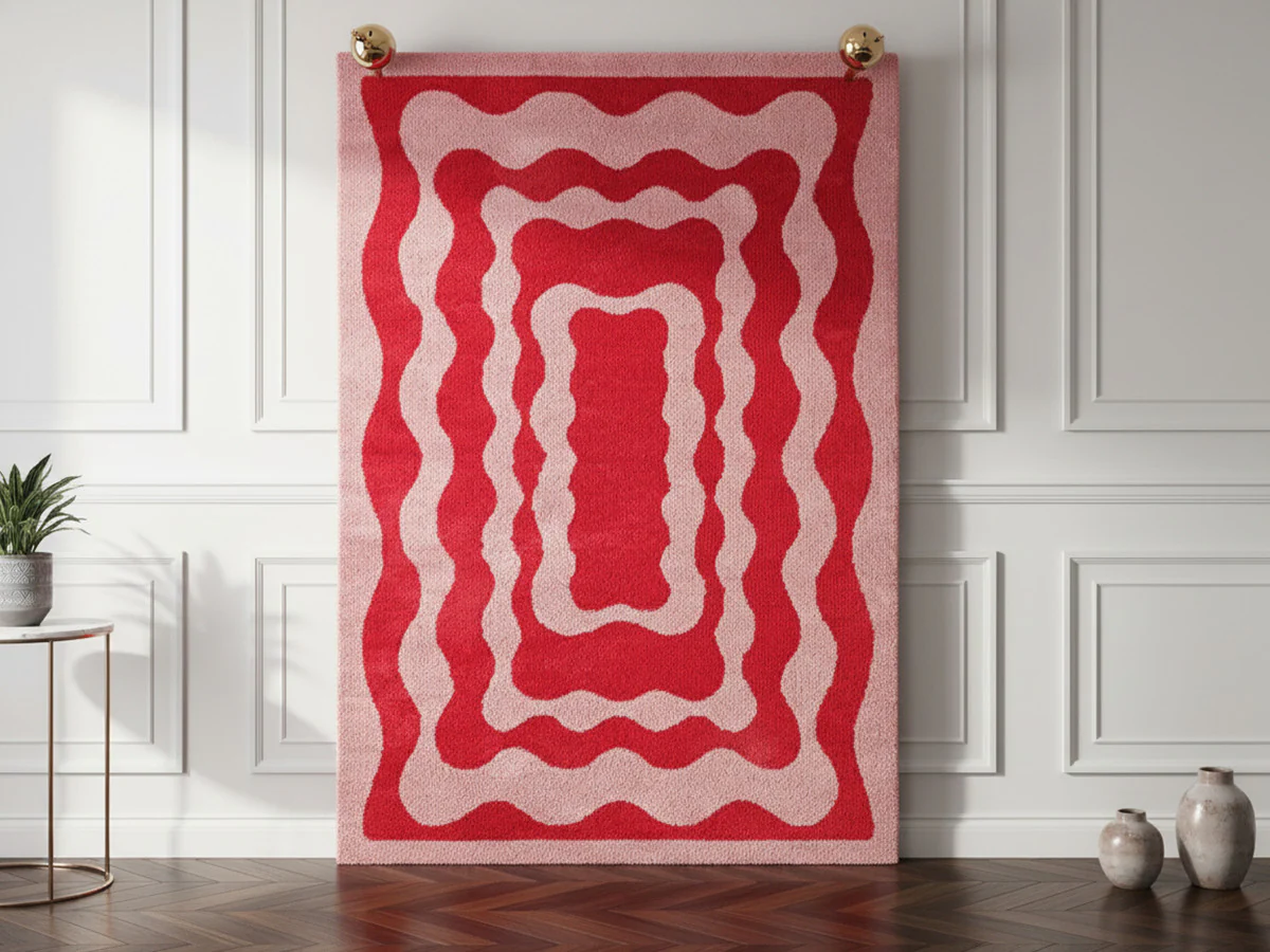 Tapis poils longs LAURIE motif abstrait - Image 4